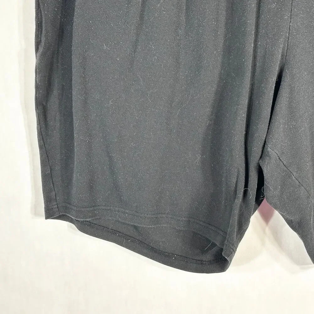 Roamans Plus Size 5XP Shorts 38W 40W Black Elastic Waist‎ Pockets Petite 1239